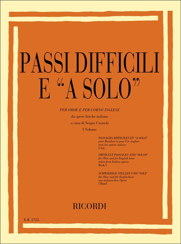 Passi Difficili E A Solo Da Opere Liriche